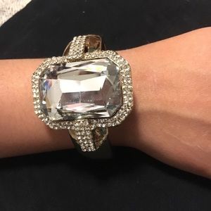 Big head jewel bangle bracelet